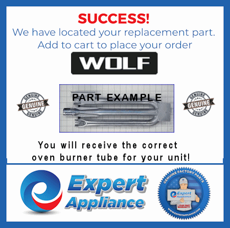Wolf oven burner tube